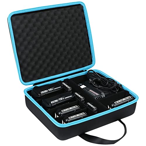 Makita Hard Battery Storage Box Holder - Carrying Case for 12V/18V/40V Battery & Charger