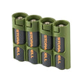 Storacell by Powerpax Slimline AA Battery Storage Caddy, Military Green - Holds 4 Batteries (Not Included) - size: 4 Count (Pack of 1)