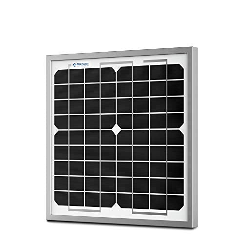 ACOPOWER HY010-12M Mono Solar Panel for 12V Battery Charging RV Boat, Off Grid, 10W | 10W small solar panel for 12V battery charging, ideal for RV, boat, marine and off-grid applications - size: 10W