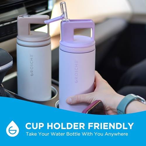 GROSCHE Alpine Flip 'N Sip Insulated Bottle with Straw Lid, Lavender, 20 oz - color: Lavender, size: 20 Ounces