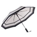 Nollia Compact Travel Umbrella with Auto Open – Windproof Folding Umbrella, Lightweight & Portable for Rain - color: G. Black & White Polka Dot