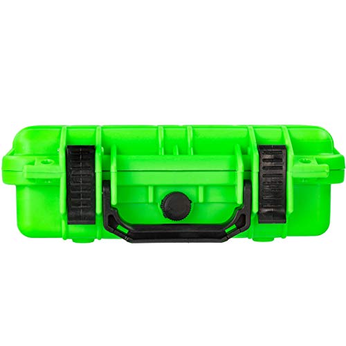 Eylar Protective Gear and Camera Hard Case Waterproof Dry Box with Foam 11.6 Inch 8.3 Inch 3.8 Inch (Neon Green) - color: Neon Green