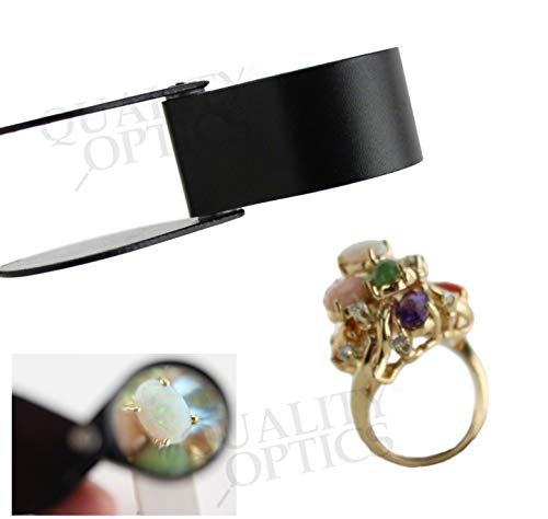 USA Folding Jewelers Loupe Style Pocket Magnifier - style: 5 Pack 10x Economy Black Loupe