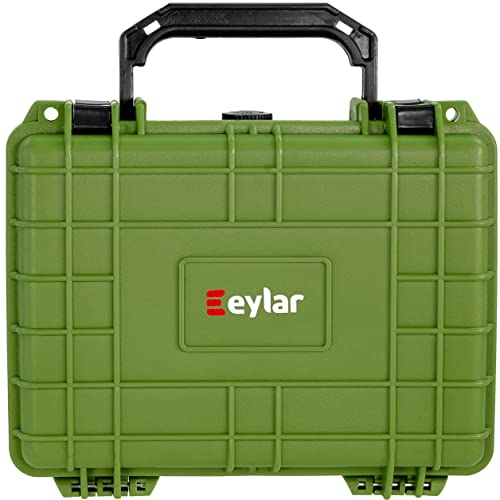 Eylar Protective Camera Hard Case Water & Shock Proof w/Foam, TSA Standards 9.12 inch 7.56 inch 4.37 inch (OD Green) - color: OD Green