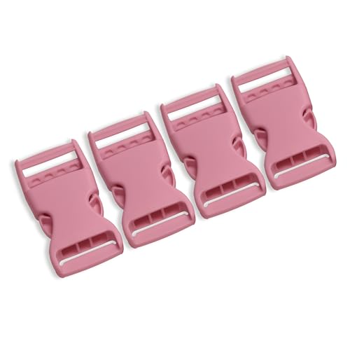 Buckles for Straps Set of 4 Pcs Plastic Buckle Clip Quick Side Release Plastic Fastener - color: Light Pink, size: 3/4'' (20mm)