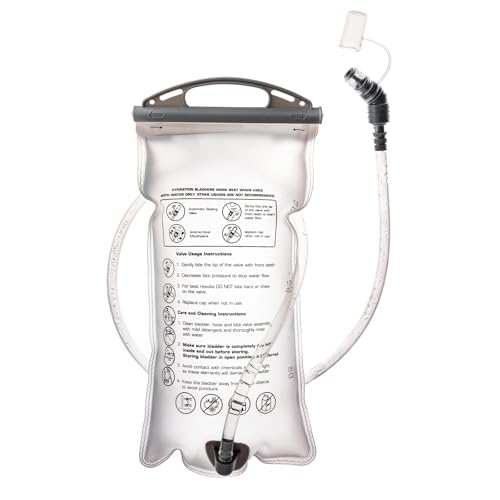 TRIWONDER Hydration Bladder Water Reservoir 1.5 Liter 2L 3L BPA Free Water Bladder for Running Cycling Hiking Camping Backpack - color: D - 3L