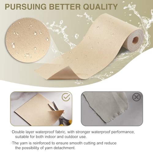 Gheeidau Canvas Repair Tape 4×70 Inch Waterproof Self-Adhesive Fabric Repair Patch for Repairing Boat Covers,Tents,Patio Umbrellas,Car Seats,Luggage,Sofas.(Brown) - color: Brown, size: 4"×70"