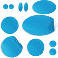 Stick-On Repair Patches for Down Jackets, Tents, 11 Pcs, Turquoise | 30+ colors, self-adhesive nylon polyester, tear-cold-heat resistant, fix puffer coats, sleeping bags, pvc, no sewing - color: Turquoise