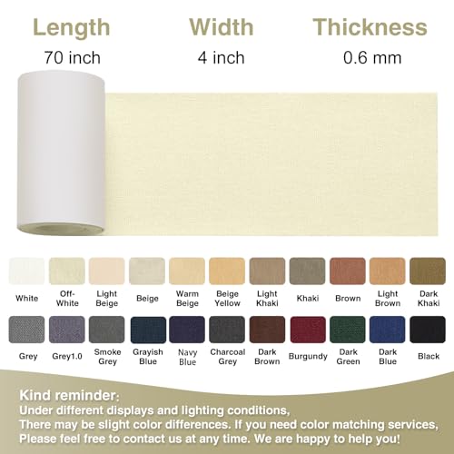 Gheeidau Canvas Repair Tape 4×70 Inch Waterproof Self-Adhesive Fabric Repair Patch for Repairing Boat Covers,Tents,Patio Umbrellas,Car Seats,Luggage,Sofas.(Off-White) - color: Off-White, size: 4"×70"