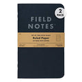 Field Notes 2-Pack Pitch Black Notebooks (4.75" X 7.5"), Ruled, 64 Pages | Thin Pocket Sized EDC Notebook With 90 GSM Paper & Paperback Cover | Work Notebooks For Note Taking | Made in the USA - size: Large Size (4.75" x 7.5") 2-Pack - Ruled Paper