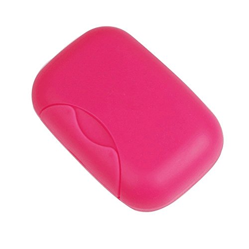 2 Pcs Plastic Soap Case Holder Container Box Home Outdoor Hiking Camping Travel Rose - color: Rose