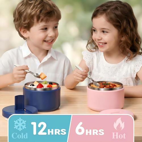 LOHASOK Kids Insulated Thermo for Hot Food Soup, 12oz - color: Light Pink, size: 12 ounces