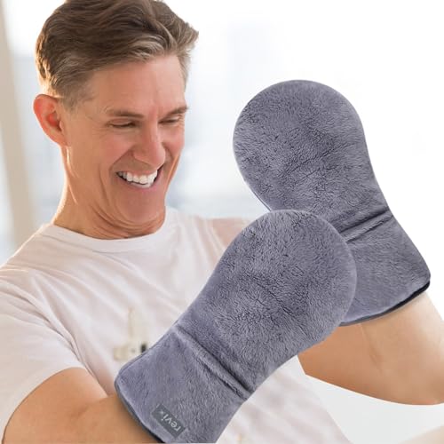 REVIX Heated Mitts for Hand Therapy, Microwavable Hand Warmer for Women and Men, Microwavable Therapy Mittens Unscented Hands Muff | Soft Hand Warmer Mittens with Moist Heat Therapy, Reusable Microwave Heating Comfort for Fingers, Hands and Wrists, 1 Pair