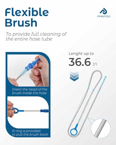 2 Set Hydration Bladder Cleaning Kit – Flexible Long Hose Brush, Bladder Brush, Bite Valve Brush & Drying Collapsible Frame, Water Reservoir Backpack Accessories