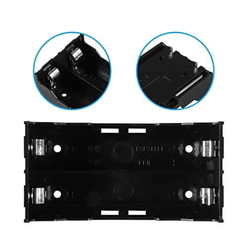 6pcs 18650 Battery Case Holder 2 Slots X 3.7V 18650 Battery Storage Box, in Parallel Black Plastic Batteries Clip Box with Pin for DIY Parallel or Series Circuit PCB Projects - color: 6pcs 18650 Battery Case Holder 2 Slots
