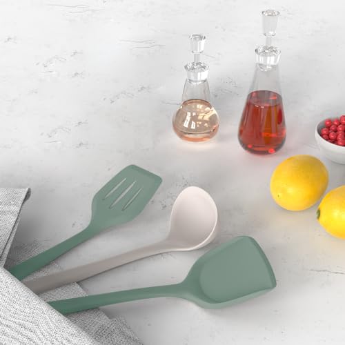 AOTHOD Silicone Cooking Utensils Set - 446°F Heat Resistant Silicone Kitchen Utensils,Spatula,Spoon, Kitchen Utensil Sets Gadgets Tools Set for Nonstick Cookware,Dishwasher Safe BPA FREE (Multicolor) - color: Multicolor