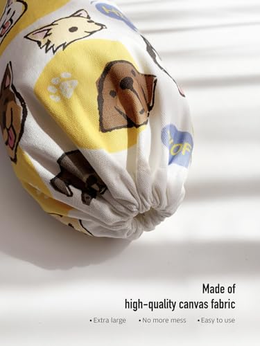 Dogs Plastic Bag Holder,Grocery Bags Storage Organizer Keeper for Kitchen 23" x 9" - color: Dog Yellow