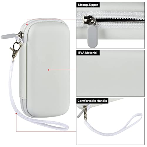 Case for Anker Magnetic Battery 10,000mAh Foldable Wireless Portable Charger, 633/622/621/321 5,000mAh Power Bank (MagGo) Holder, Storage for Baseus Power Delivery -Case Only (White, Medium) - color: White, size: Medium