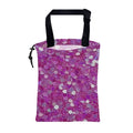 Car Garbage Bag Pink and Purple Hexagonal Hanging Canvas Car Trash Bag Drawstring Car Back Seat Organizer for Car Back Front Seat Console with Adjustable Buckle - color: Pink and Purple Hexagonal