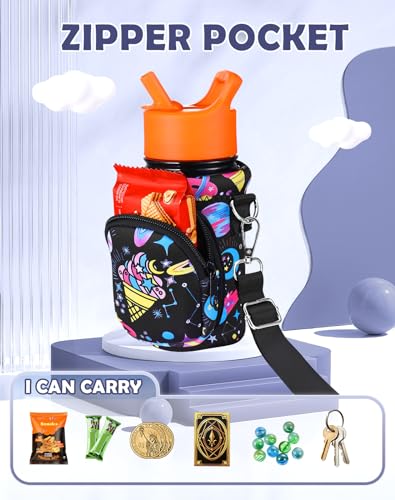 Miss Adola Kids Water Bottle Carrier, 10-18 Oz - color: Rainbow Ice Cream