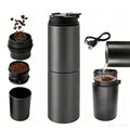 Portable Electric Grind&Brew Pour Over Coffee Maker,All-in-One:Double-Wall SS Tumbler,Stainless Drip Kettle,Permanent Stainless Filter Dripper&Built-in Grinder for Travel,Camping,Office
