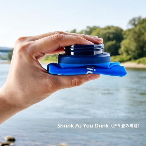 TRIWONDER TPU Soft Folding Water Bottles BPA-Free Collapsible Flask for Hydration Pack - Ideal for Running Hiking Cycling Climbing (350ml/11.83oz - Pack of 2) - color: 350ml/11.83oz - Pack of 2