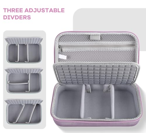 Hard Electronics Organizer Shockproof Carrying Case for MacBook Power Adapter Chargers Cables Power Bank Apple Magic Mouse Apple Pencil USB Flash Disk SD Card Hard Drive Accessories Bag, Purple - color: Purple