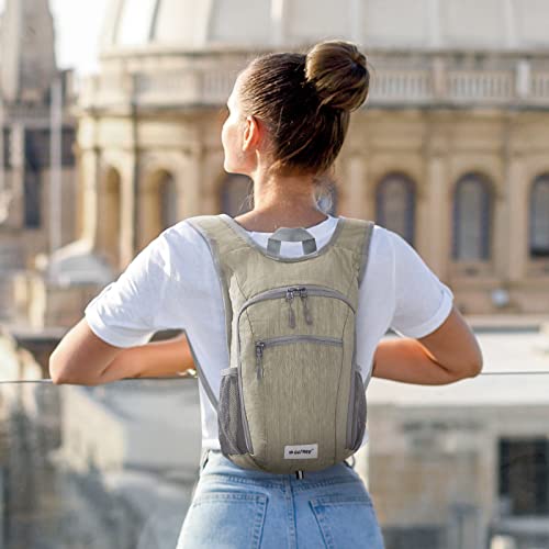 G4Free 10L/15L Hiking Backpack Lightweight Packable Hiking Daypack Small Travel Outdoor Foldable Shoulder Bag - color: Beige, size: 15L