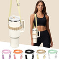 Water Bottle Holder with Strap for Stanley Cup Accessories,Adjustable Shoulder Strap Compatible with Stanley Tumbler,Owala,Hydroflask, YETI and More - color: Khaki