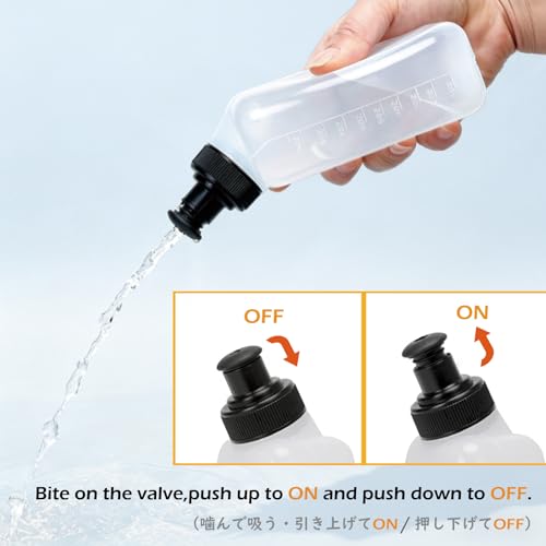 Running Water Bottle Handheld Plastic Flask Hydration Vest Packs Waist Belt Replacement for Runners Marathon Cycling Hiking - color: 01 Water Bottles - 280ml/9.5oz - 2 Packs