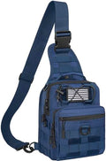 GMAK Tactical Sling Bag for Men, Tactical Camo Shoulder Bag Military Bags - color: Navy Blue