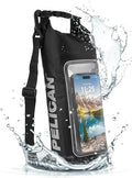 Pelican Marine IP68 Waterproof Dry Bag 2L with Phone Pouch/Case - Black - color: Stealth Black - 2L, size: 2L
