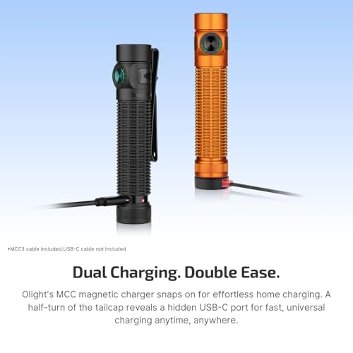 OLIGHT Baton4 Pro EDC Flashlight Rechargeable, Small Pocket Light Black | 1600 Lumens, Bright LED Flash Light,Tactical Switch, Magnetic&USB C Charging, IPX8 Waterproof for Home, Camping and Emergency - color: Black