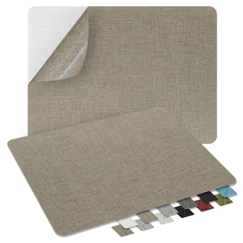 2Pcs Self-Adhesive Linen Fabric Patches, Quick Repair for Sofas, Tents, Car Seats/8" x 11", Beige - color: Beige