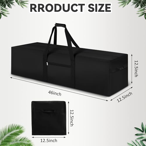 1 Pcs 46 x 12.5 x 12.5, 120 L Versatile Large Duffle Bag, Black | Large Camping Tent Storage Bag, Heavy Duty Waterproof Oxford Duffel for Travel, Moving, Sports Equipment, Household Storage - color: Black, size: 46 x 12.5 x 12.5 Inch, 120 L