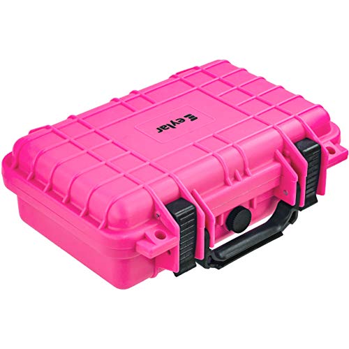 Eylar Protective Gear and Camera Hard Case Waterproof Dry Box with Foam 11.6 Inch 8.3 Inch 3.8 Inch (Pink) - color: Pink