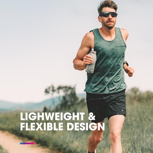 HydraPak SkyFlask Speed - Collapsible Handheld Running Water Bottle (350ml, 500ml, 500ml Insulated) - Adjustable Strap, Lightweight, Spill-Proof Cap - color: *OLD* Clear, style: 500ml IT