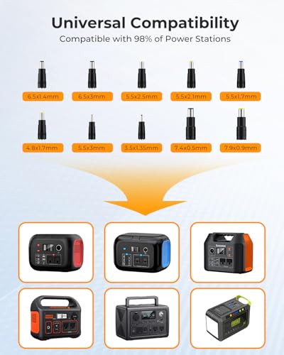 ENOFLO 30W Solar Panel Charger YT30 Foldable Solar Panel IP65 Waterproof Solar Charger with QC3.0 USB & DC Output(10 Connectors) 24% High Efficiency for Outdoor Camping - color: Gray