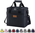 iknoe 24 Can Insulated Cooler Bag, Leakproof Lunch Tote Bag Black - color: Black, size: Large