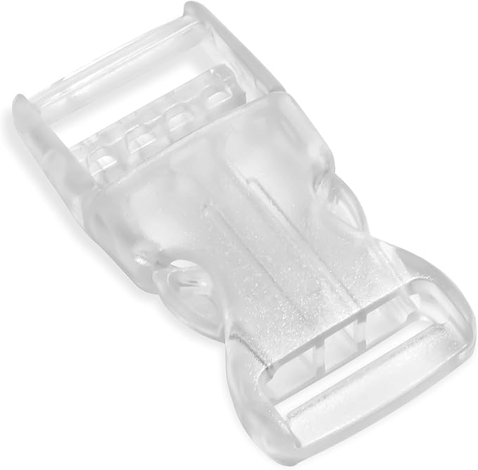 Buckles for Straps Set of 4 Pcs Plastic Buckle Clip Quick Side Release Plastic Fastener - color: Clear, size: 5/8'' (15mm)