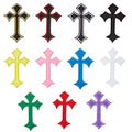 11pcs Cross Patches, Iron on/Sew on Cross Applique Patch, DIY Iron Patches for Jeans Hats Shirts Jackets Backpacks - color: 11pcs Cross