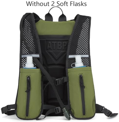 Running Hydration Vest Pack Tactical 3L Water Bladder Backpack Bag for Cycling Marathon Hiking Daypack Men & Women - color: OD Green