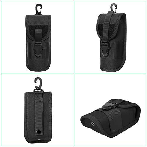 BRAVECOW Portable 1000D Nylon Eyeglasses Case with Buckle Hard Shell Sunglasses Shockproof Protective Box Outdoor Storage Box - color: Black