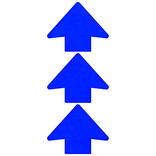 LiteMark Reflective Blue Trail Marking Arrow Stickers, 2 Inch Arrow Decals for Exit Route, Pipe Marking, Trail Stakes - Pack of 3 Pcs - color: Blue, size: Pack of 3 Pcs