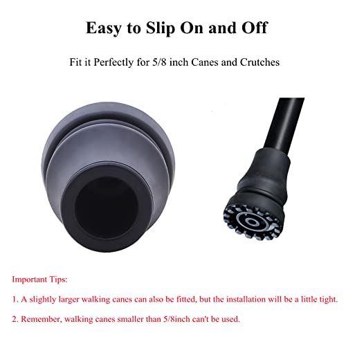 Rubber Cane Tips 5/8 Inch Heavy Duty Walking Cane Tips Non-Slip Sturdy Replacement Cane Tip for Seniors Walking Stick/Hiking Stick, Safety Canes Crutches Feet Accessories Black - size: cane tips for 5/8'' walking stick