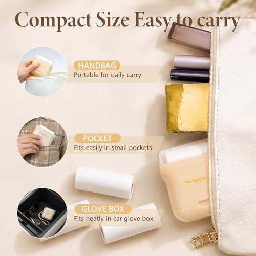 150 Sheets Mini Lint Roller Set Portable Travel Essentials Pet Hair Rollers for Clothes Refillable Pocket Size Sticky Lint Remover with Cover & Built-in Storage Compartment (Purple) - color: Purple