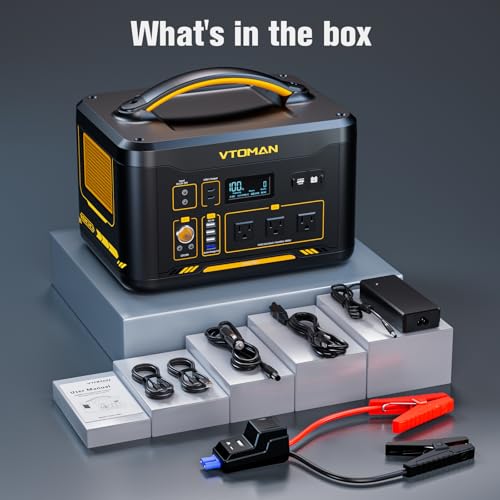 VTOMAN Jump 1800 Portable Power Station &12V Car Jump Starter - style: JP1800+Jumper Cables