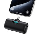 Mini Portable Charger USB C Power Bank,Upgraded 5000mAh PD Fast Charging Battery Pack Built-in USB-C Connector Travel Essential for iPhone17/17Pro/17Pro Max/Air/16 Plus/16Pro Max/15 Series,Android - color: Black
