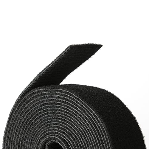 Reusable Hook & Loop Strong Grip Fastener Roll 1 1/2" x 16' (1 1/2" Wide, 16 Feet Long) Cut It to Your Desired Length - Black - size: 1 1/2" x 16' Black