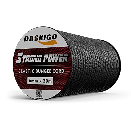 Elastic Bungee Shock Cord 3-8mm (Black, 3/16'' x 66FT) - color: Black, size: 3/16'' x 66FT